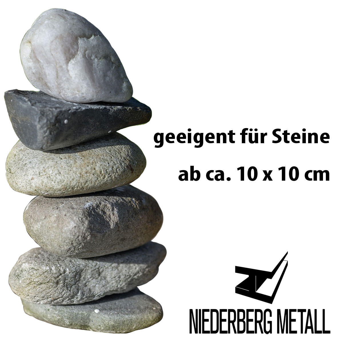 GABIONEN Steinkorb aus Stahl, 100/50/50 cm, Feuerverzinkt - Grau, Metall (50/50cm) - Niederberg Metall
