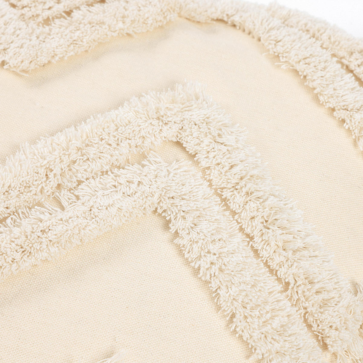 KISSENBEZUG JARA - Creme, Zickzack / ohne Kissenfüllung - Creme, Kunststoff (50/50cm) - Home Deluxe