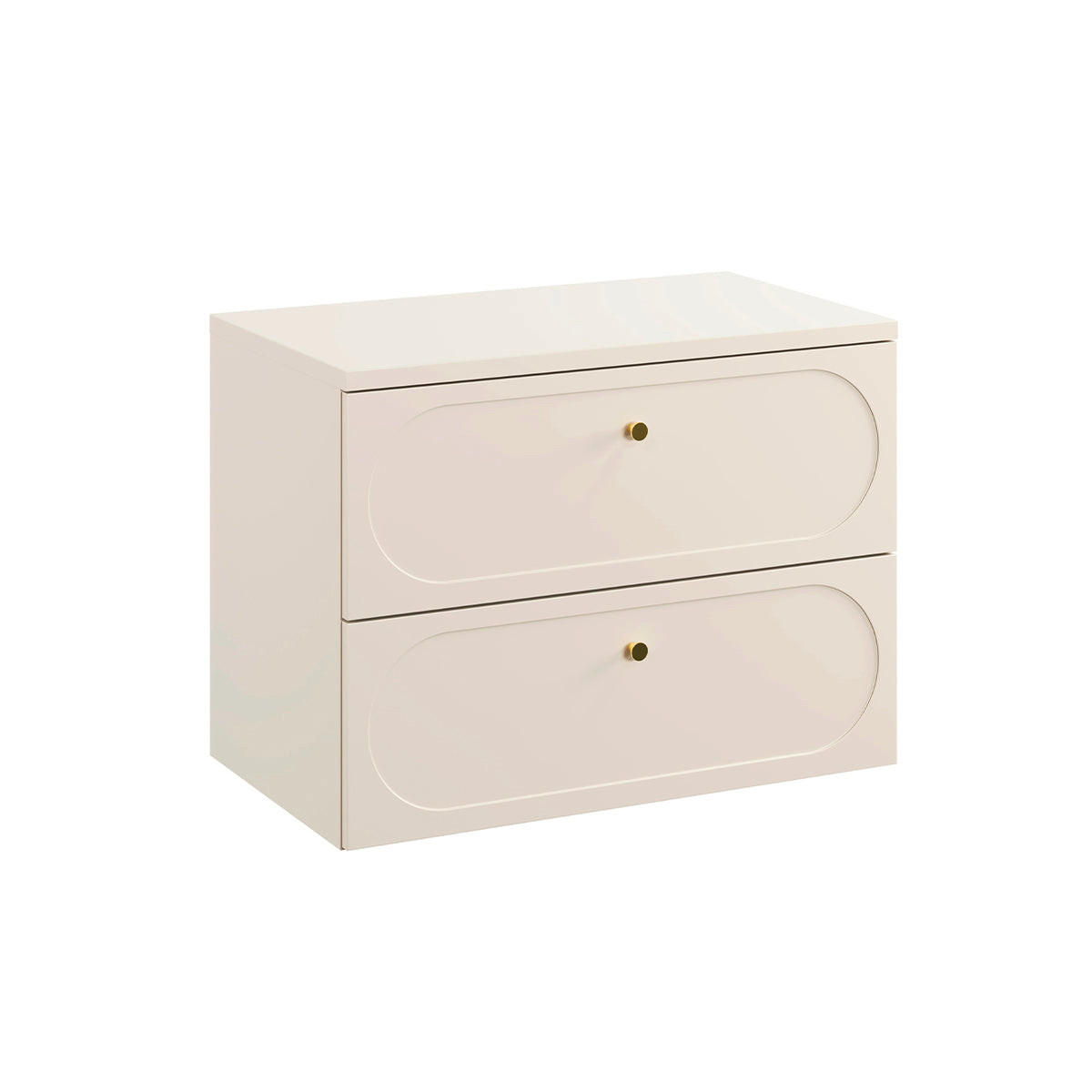 WASCHTISCHUNTERSCHRANK 80.6cm Sanae Sandbeige - Beige, Holzwerkstoff (80.6/59/46cm) - Petits-meubles