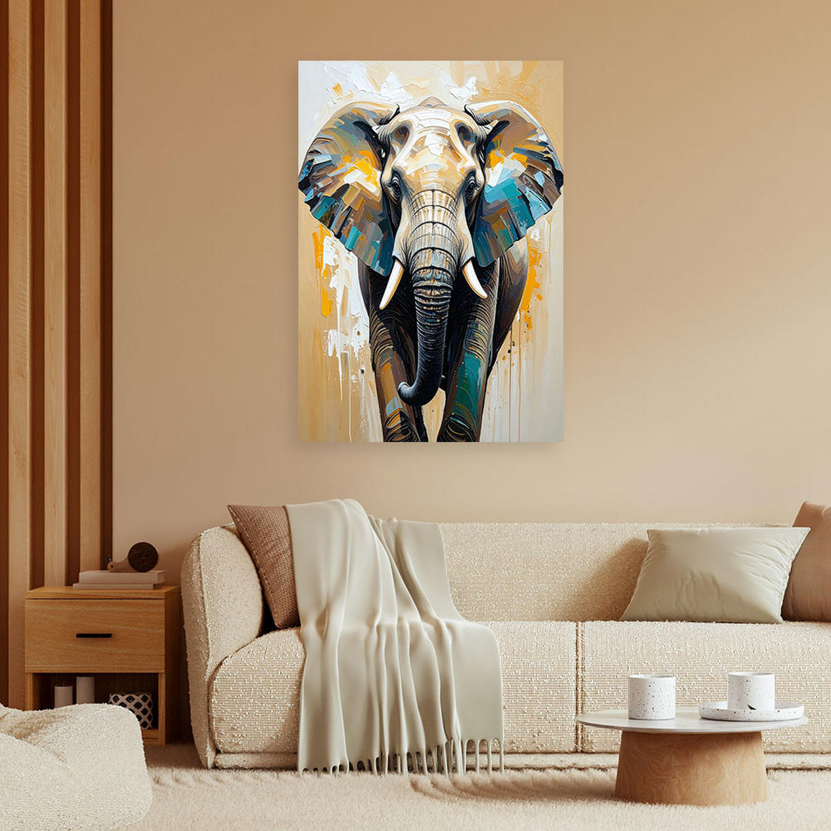 LEINWANDBILD Tiere 30x45cm - Beige, Textil (30/45cm) - Feeby