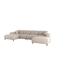 WOHNLANDSCHAFT Gloria In Artico - Creme, Holzwerkstoff/Textil (378/73/165cm) - Fun Möbel