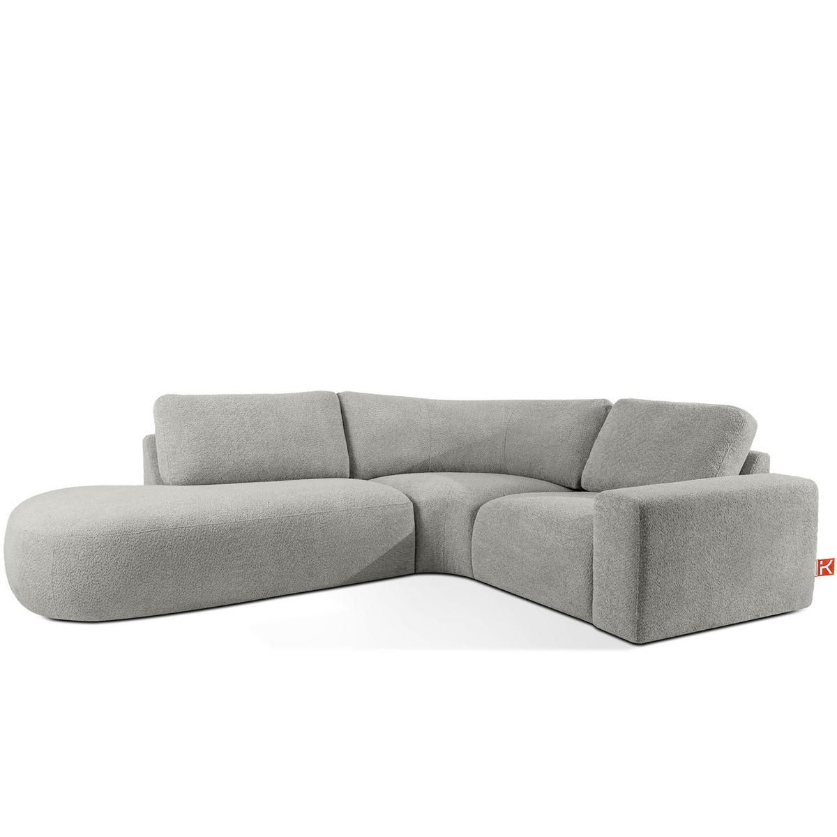 ECKSOFA LINKS ZUCCO, Hellaschgrau - Hellgrau, Holz/Holzwerkstoff (224/293cm) - KONSIMO®