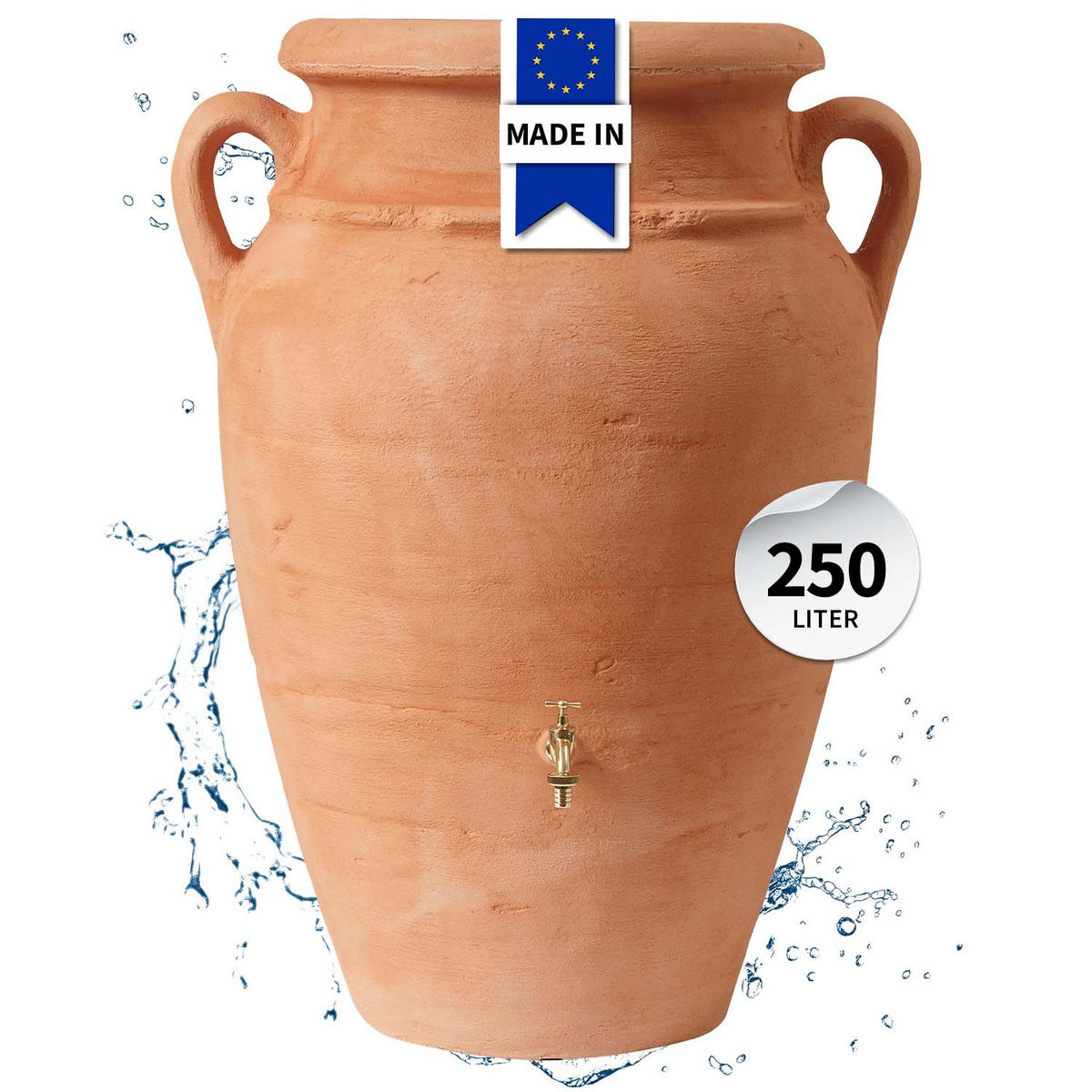 AMPHORE Regentonne 250 L, kotta - Terracotta, Kunststoff (70/108/70cm) - GARANTIA
