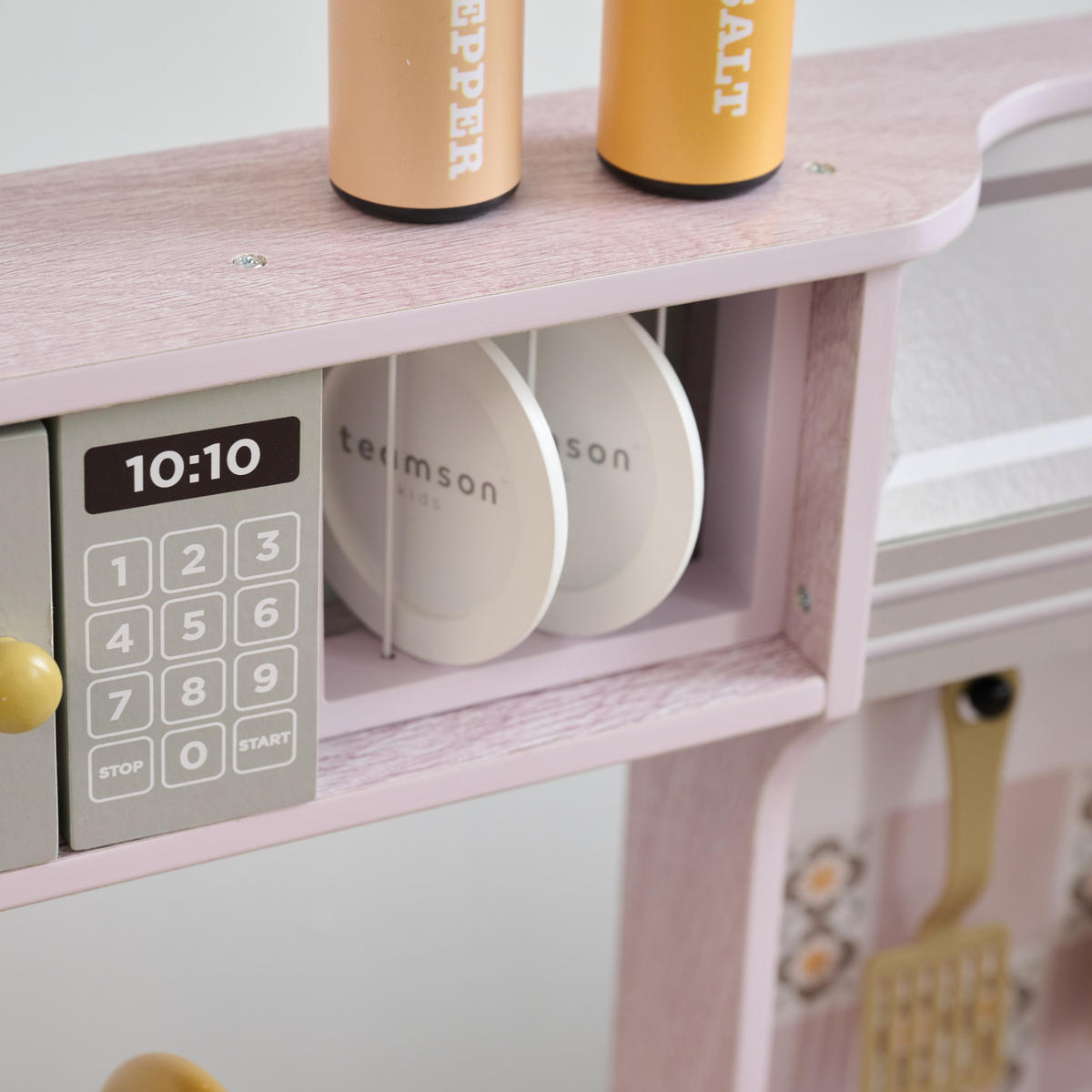 KINDERKUCHE Modulare Holz mit Kühlschrank, 92cm, Grun - Grün, Holzwerkstoff (104/30/92cm) - Teamson Kids