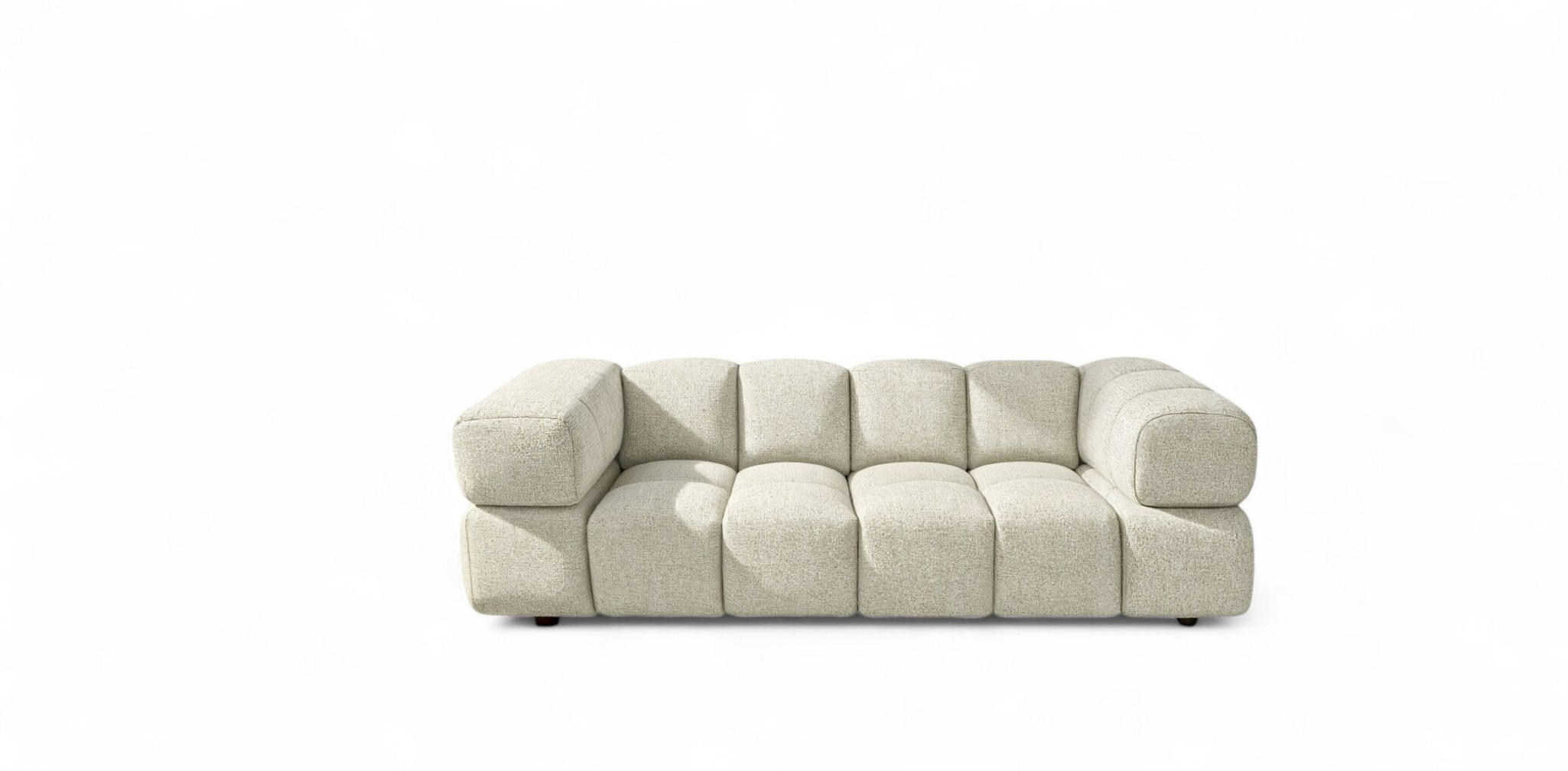 Fun Möbel Sofa Creme 240x70x96 cm