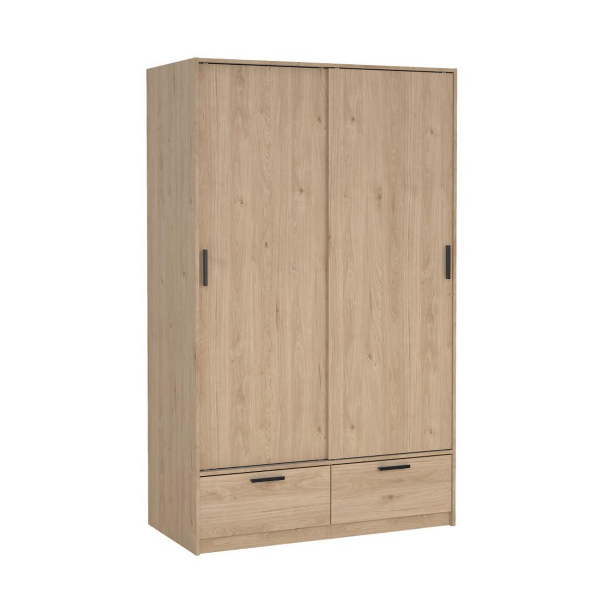 KLEIDERSCHRANK, Line, Nussbaum, Holzwerkstoff / Metall / Kunststoff, 122 x 61 x 201 cm - Nussbaumfarben, Holzwerkstoff/Metall (122/201/61cm) - ebuy24