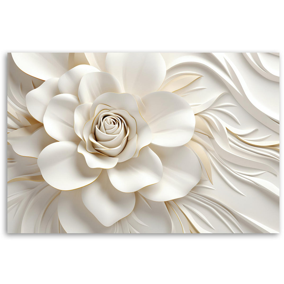 KUNSTDRUCK Weiß 60/40 cm - Weiß, Textil (60/40cm) - KUNSTLOFT