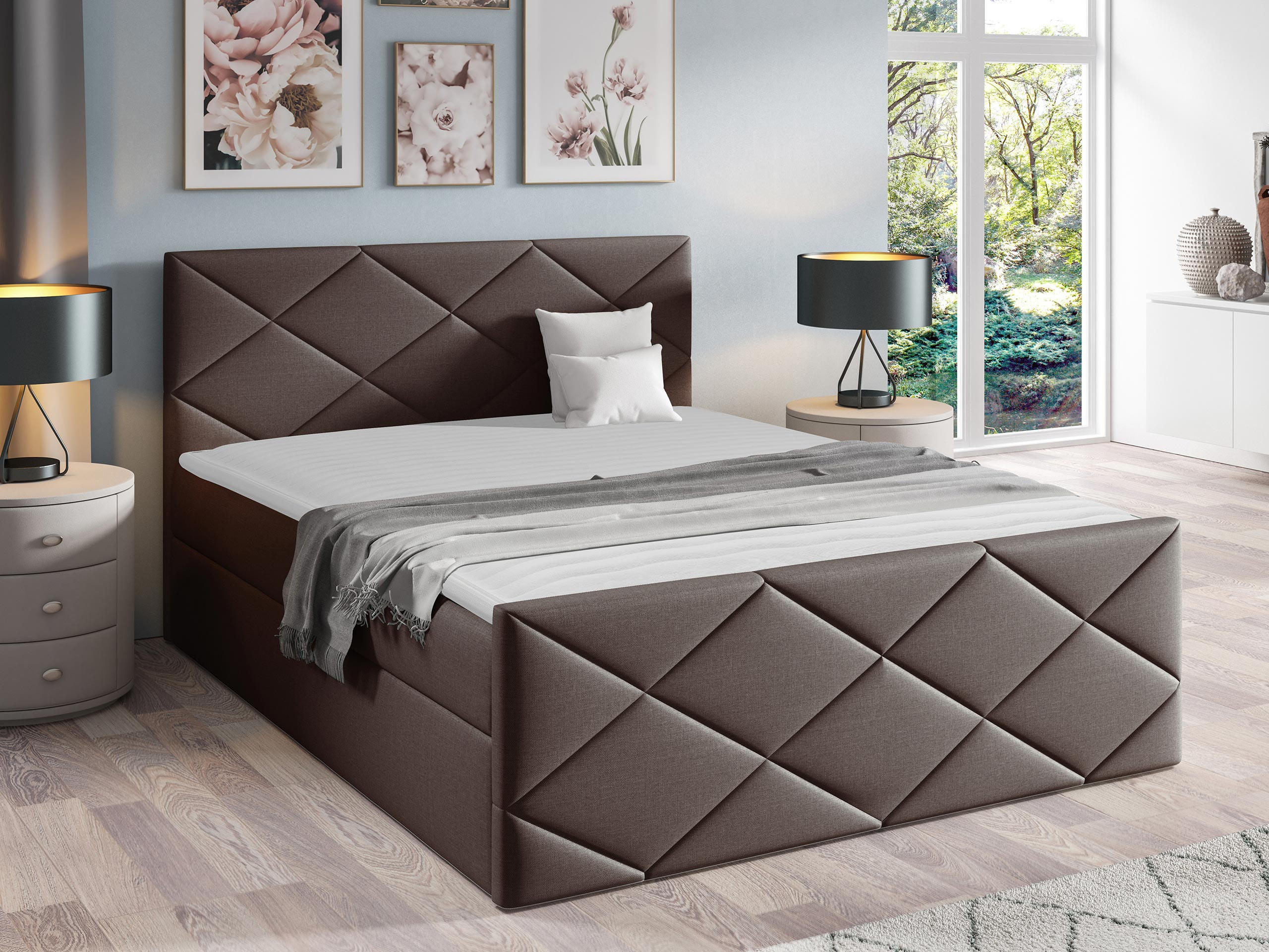 BOXBETT Herkules - Dunkelbraun, Holz (160/200cm) - MIRJAN24