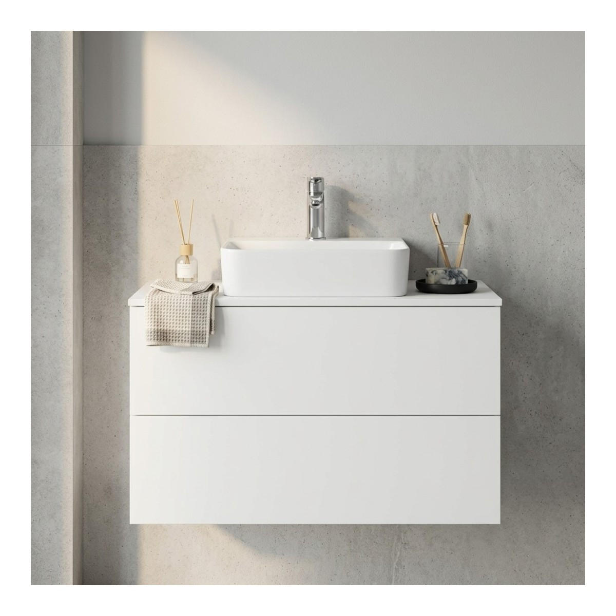 WASCHTISCHUNTERSCHRANK Color 2S 60 Weiß - Weiß, Holzwerkstoff (60/50/45cm) - mzm24