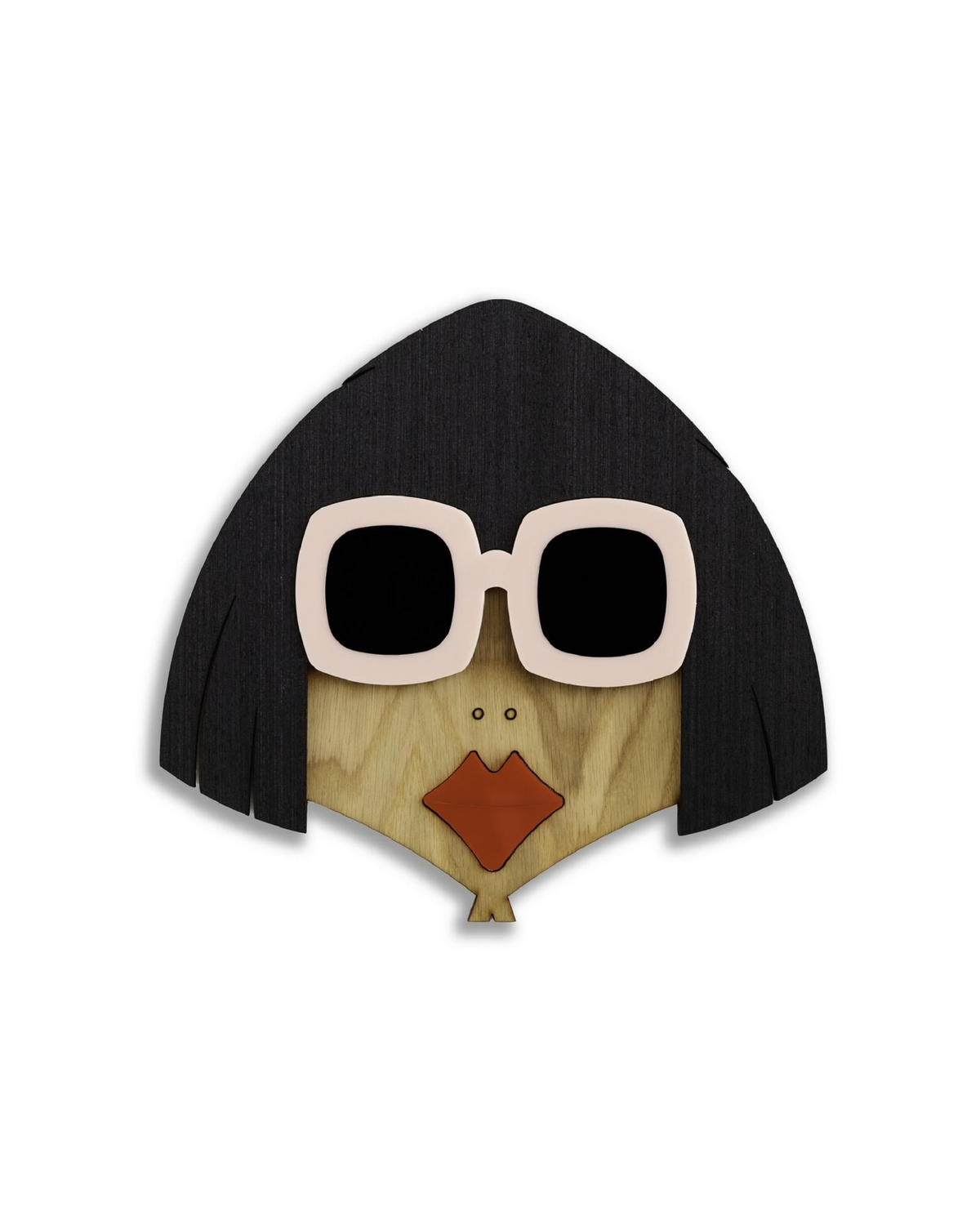 WANDDEKO MASKE 32/34 cm - Rot/Schwarz, Holzwerkstoff/Kunststoff (32/34/1cm) - KUNSTLOFT