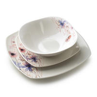 JÍDELNÍ SADA, porcelán, fialová - fialová, keramika (30/20/30cm) - Mondex