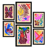POSTER Set Mit 6 Malerische Tierästhetik Größe A3 & A4 Schwarzer Rahmen - Schwarz, Papier (29.7/1cm) - Nacnic