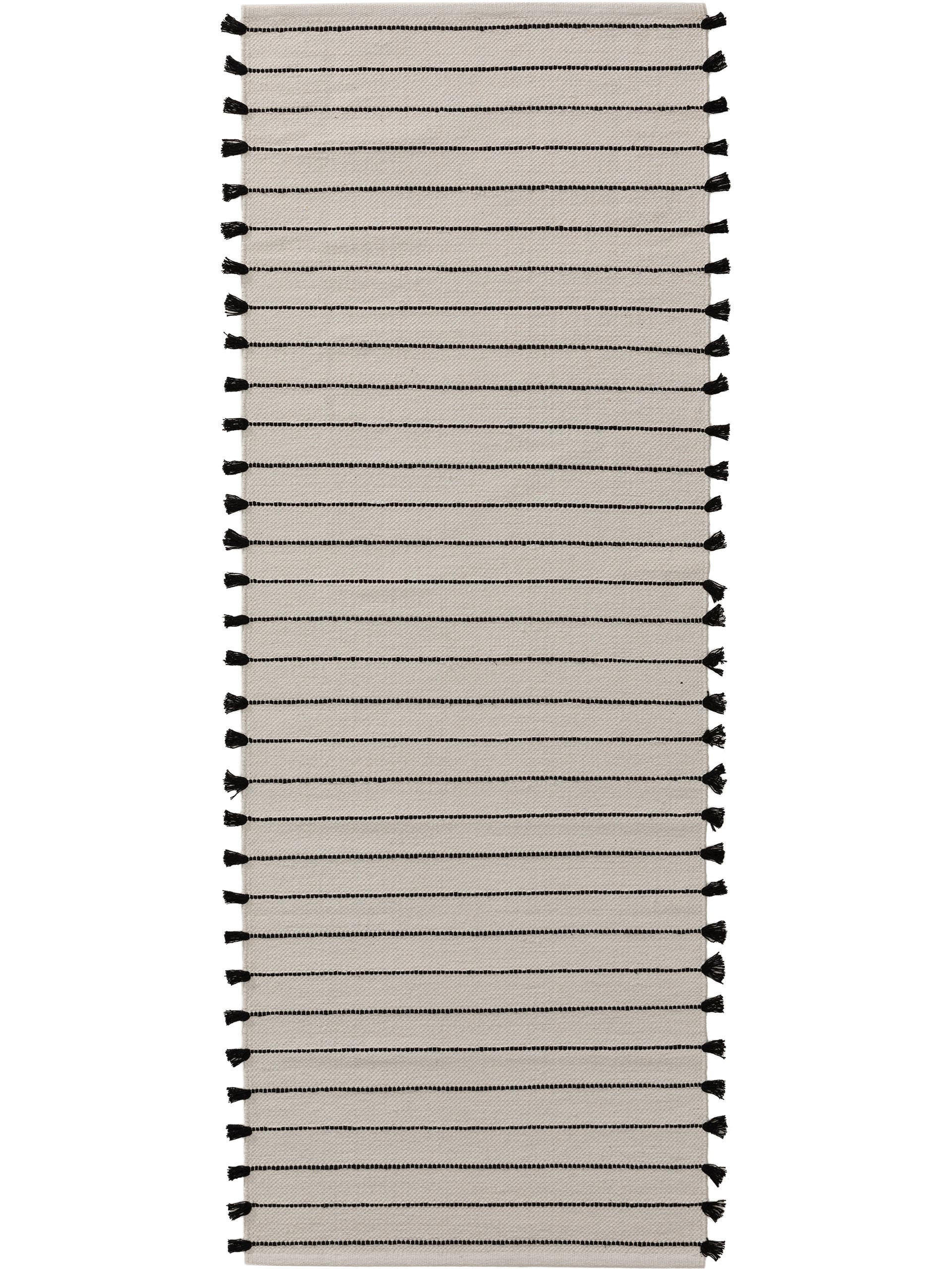 BAUMWOLLTEPPICH Bo Ivory 70x200 cm - Creme, Textil (70/200cm) - benuta Pop