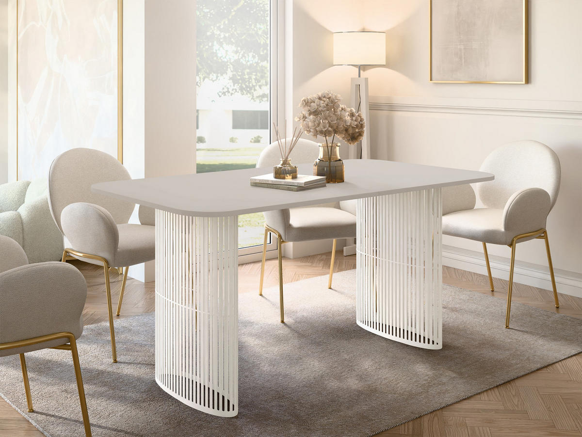 ESSTISCH Arcadia Cashmere 160 - Kaschmir, Holzwerkstoff/Metall (90/160/76cm) - MIRJAN24