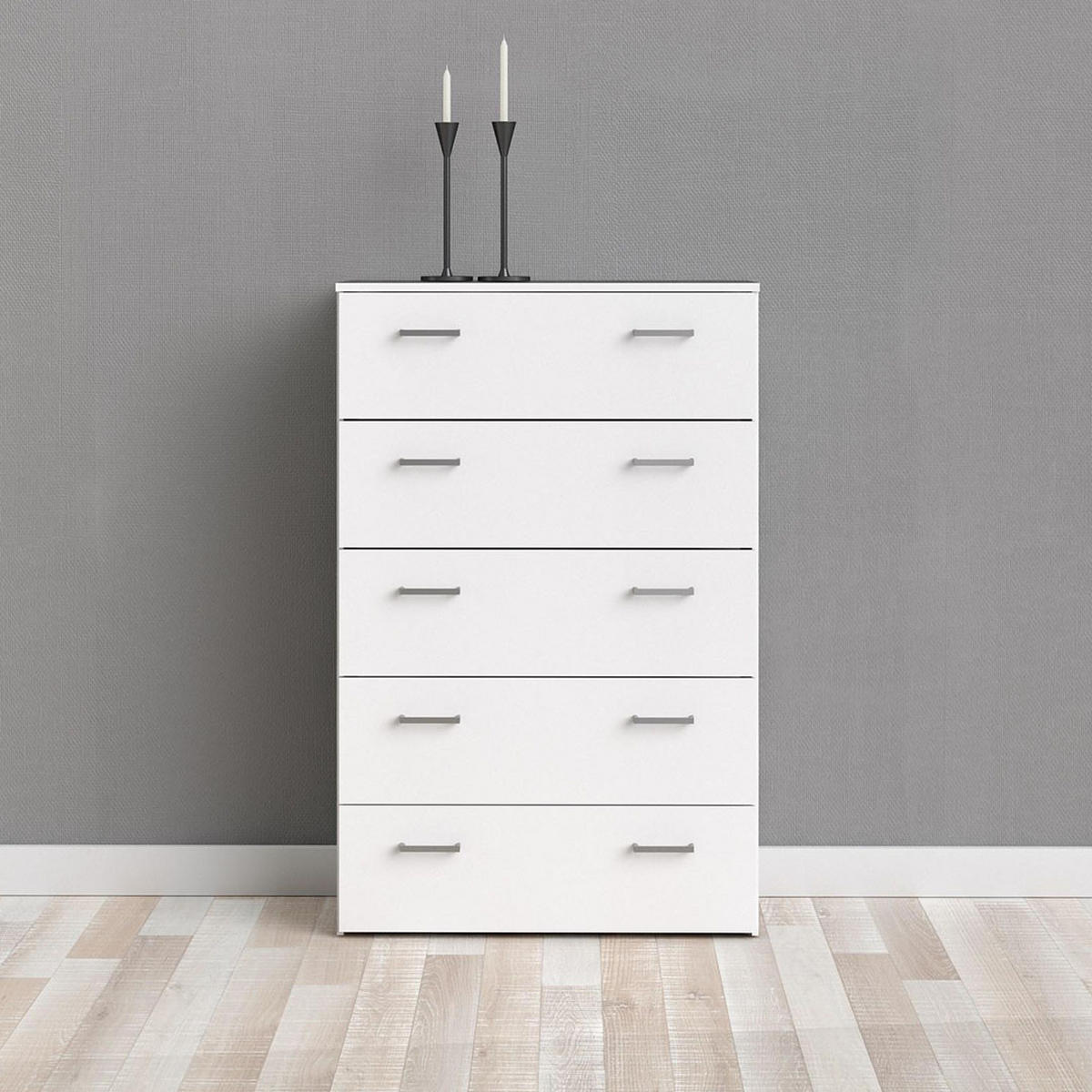 KOMMODE Weiß - Weiß, Holzwerkstoff (74/115/36cm) - ebuy24