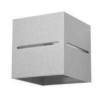 WANDLEUCHTE Aluminium Grau Up & Down - Grau, Metall (10/12/10cm)