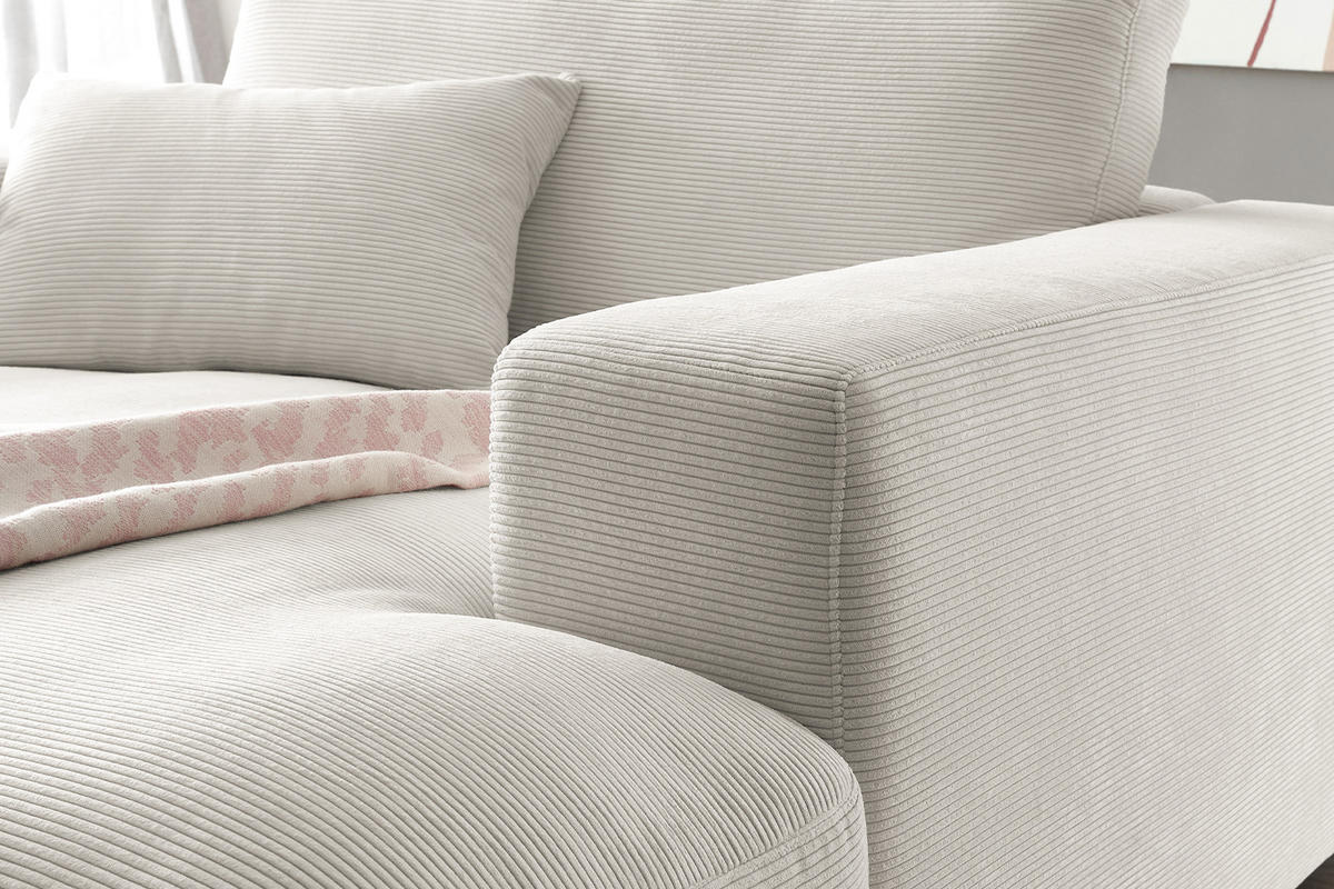 LONGSEAT MADELINE Silber Cord - Silberfarben/Schwarz, Kunststoff/Textil (150/86/170cm) - KAWOLA