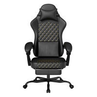 GAMINGSTUHL ergonomisch verstellbar Leder Black - Schwarz, Kunststoff (63/120.5/58.5cm) - Meubliv