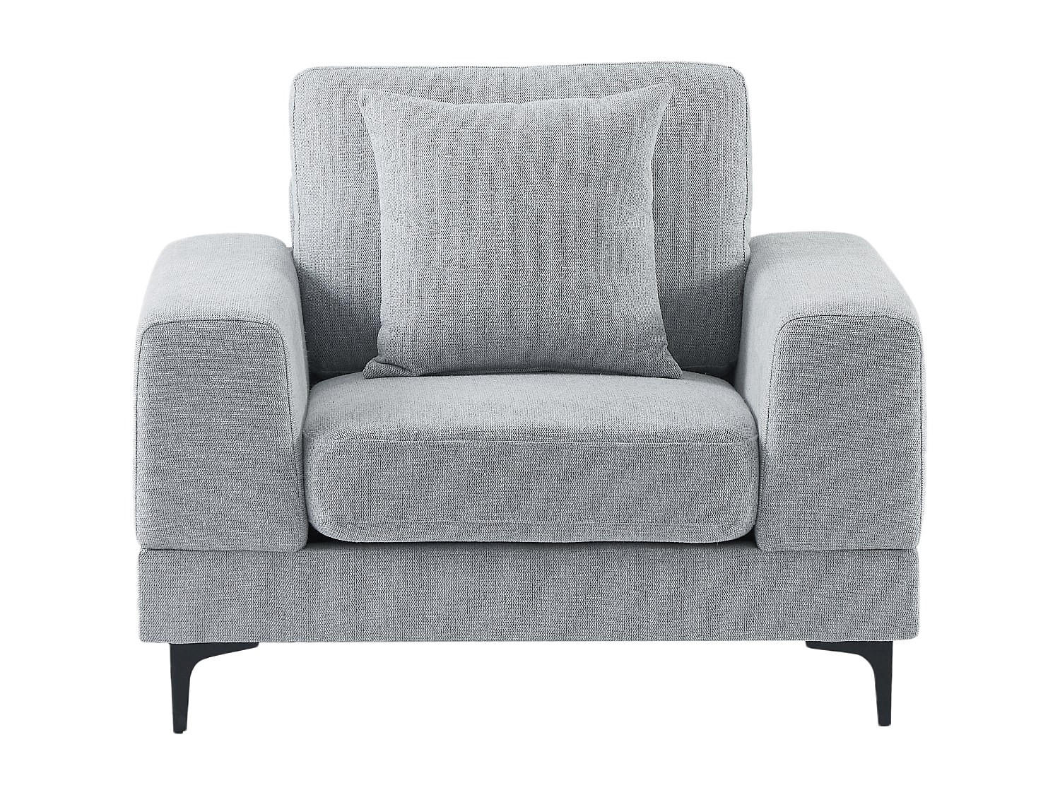 SESSEL mit gerader Rückenlehne - 1 Person - Stoff - Hellgrau - - Hellgrau, Textil (107/82/89cm) - Vente-Unique