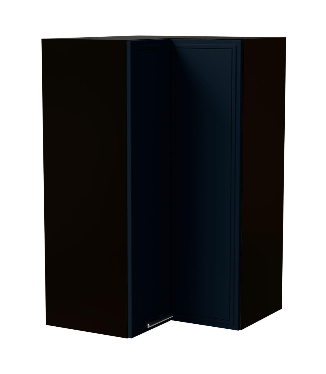 ECKHÄNGESCHRANK Salo W14/60 Schwarz / Indigo Matt 60 / 60 / 96cm - Schwarz/Dunkelblau, Holz/Holzwerkstoff (60/96/60cm) - Feldmann-Wohnen