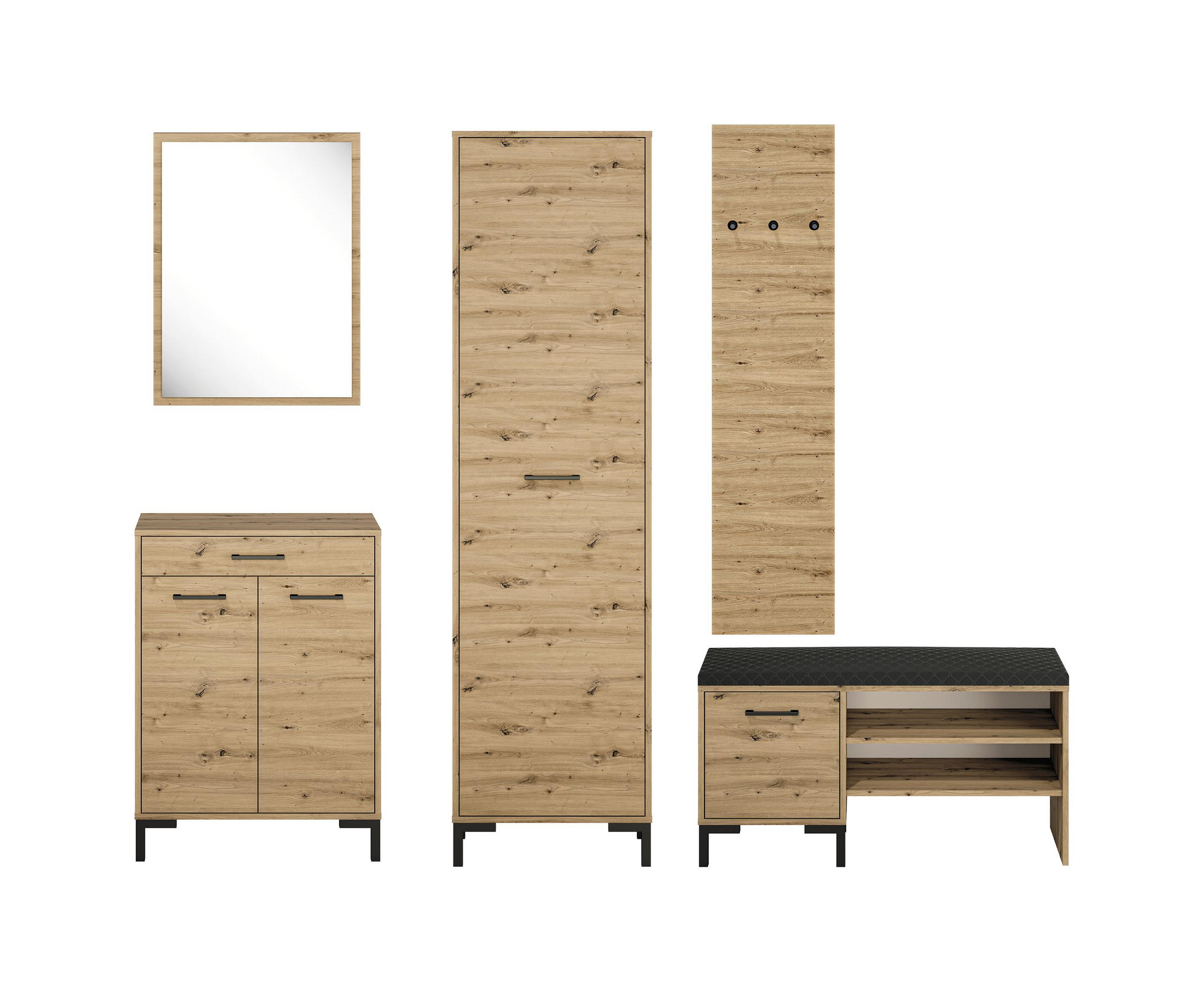 Feldmann-Wohnen Garderobe Braun 230x200x34 cm
