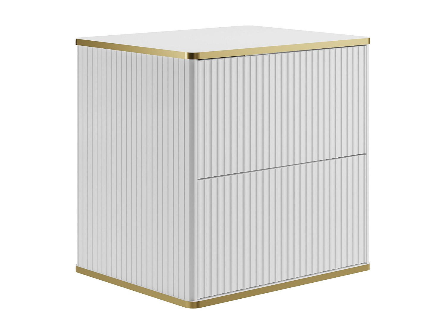 WASCHBECKENUNTERSCHRANK - 60cm x 47cm - MDF - weiß - KELIZA - Weiß, Holz (60/54/47cm) - Vente-Unique