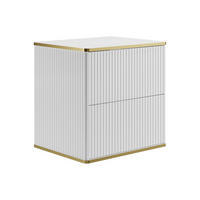 WASCHBECKENUNTERSCHRANK - 60cm x 47cm - MDF - weiß - KELIZA - Weiß, Holz (60/54/47cm) - Vente-Unique