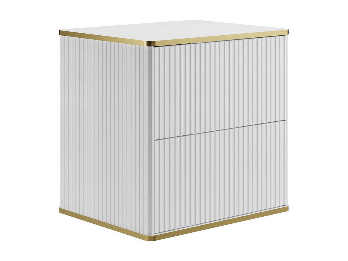 WASCHBECKENUNTERSCHRANK - 60cm x 47cm - MDF - weiß - KELIZA - Weiß, Holz (60/54/47cm) - Vente-Unique