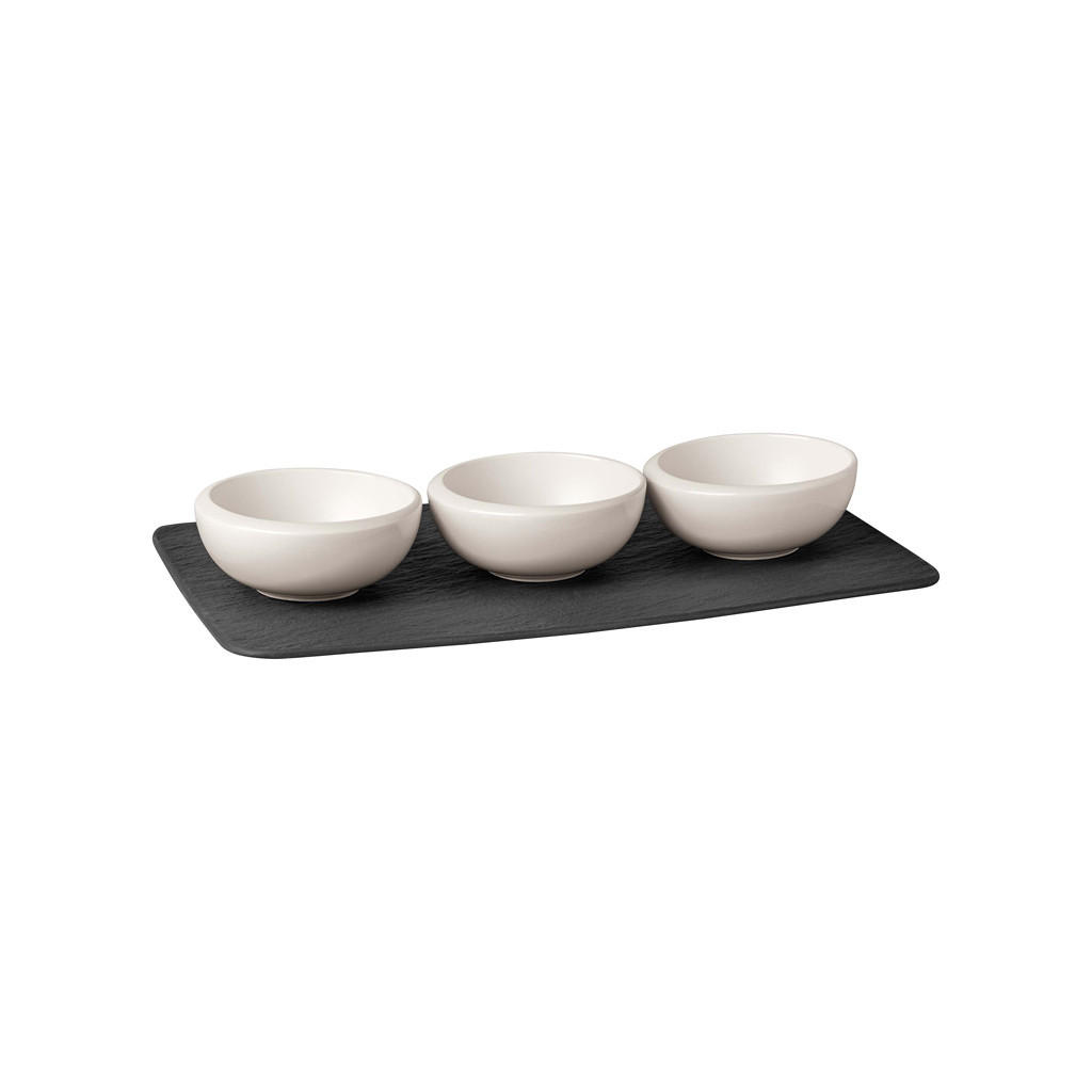 DIPSCHÄLCHEN SET NewMoon schwarz-weiß - Schwarz/Weiß, Keramik (1cm) - Villeroy & Boch