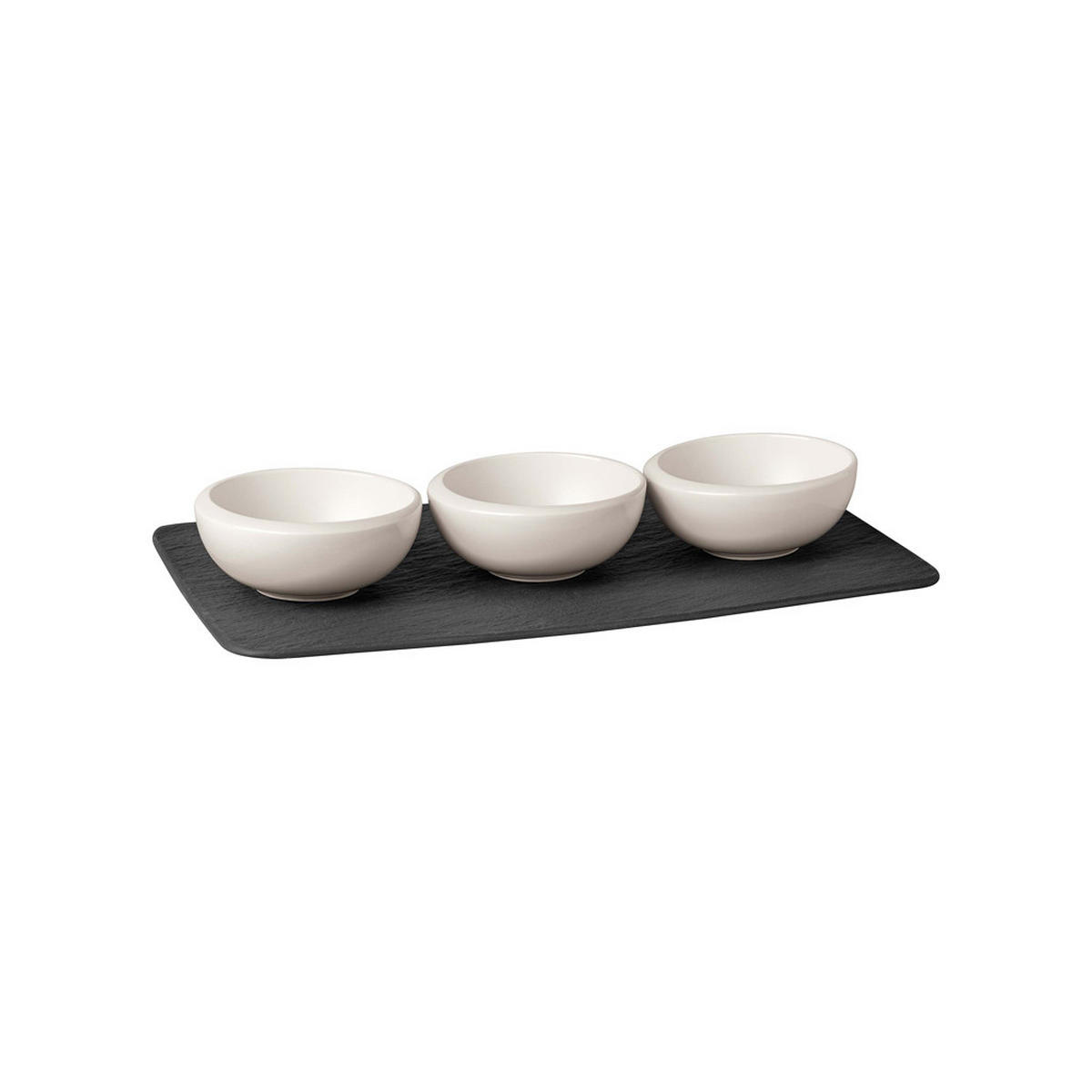 DIPSCHÄLCHEN SET NewMoon schwarz-weiß - Schwarz/Weiß, Keramik (1cm) - Villeroy & Boch