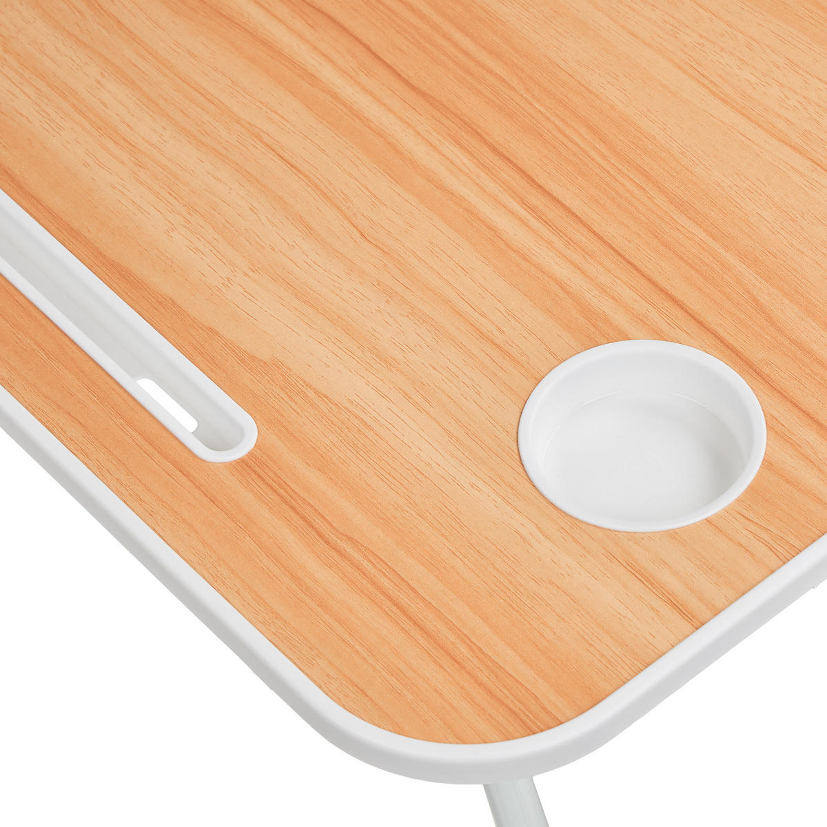 LAPTOPTISCH - Hellbraun, Kunststoff/Metall (40/63/26cm) - Relaxdays