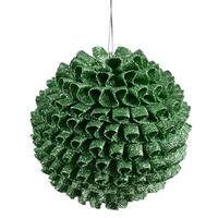 CHRISTBAUMKUGEL Santa Lila 10cm Styropor - Grün, Kunststoff (10/10/10cm) - Mondex