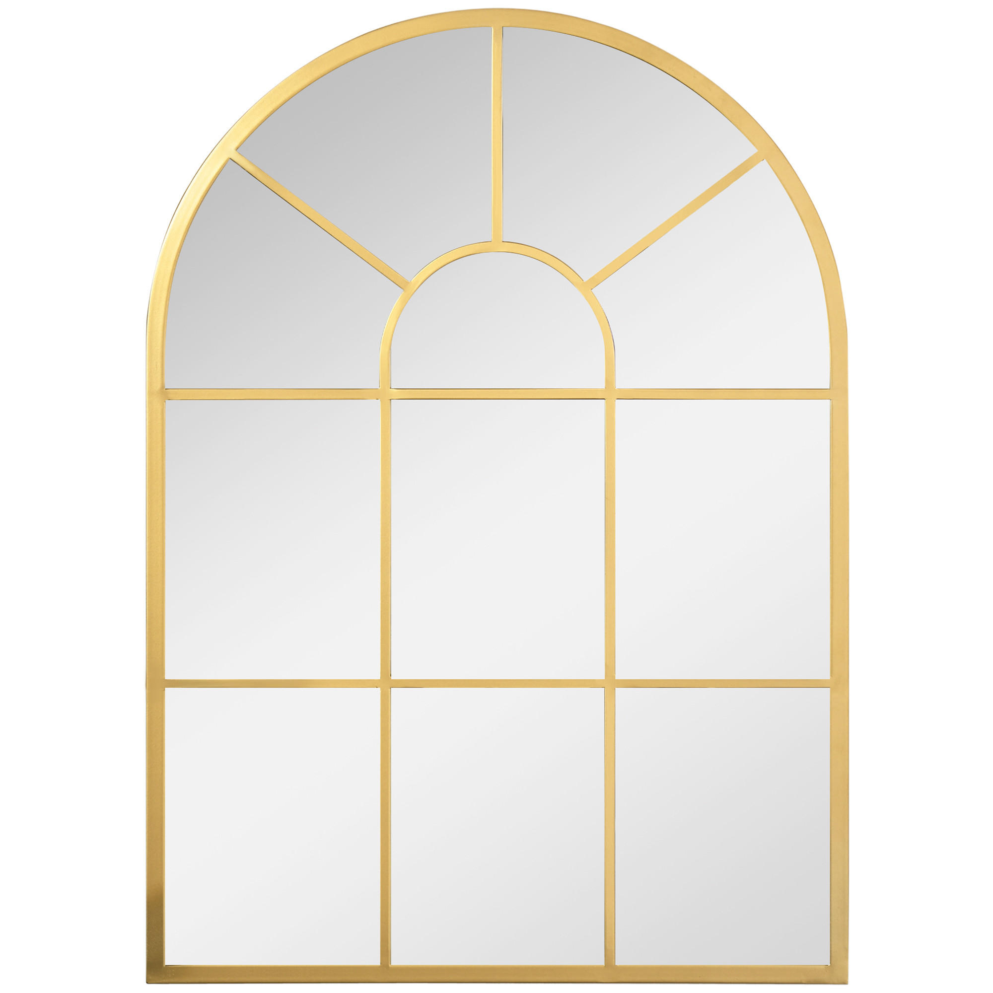 WANDSPIEGEL - Goldfarben, Glas/Metall (2/50/70cm) - HOMCOM