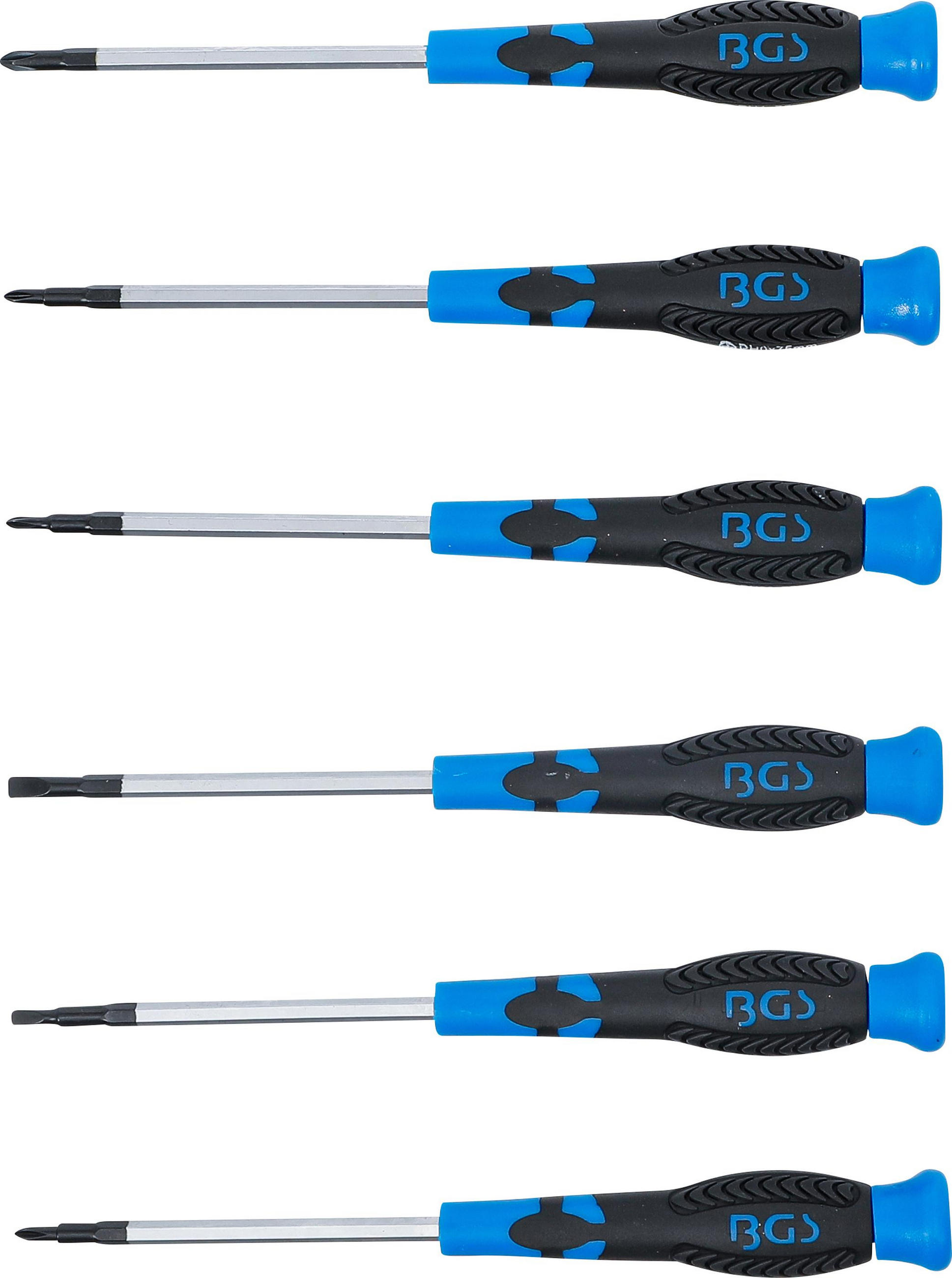 PRÄZISIONS-SCHRAUBENDREHER-SATZ | 6-TLG. - Multicolor, Kunststoff/Metall (1/1cm) - BGS technic