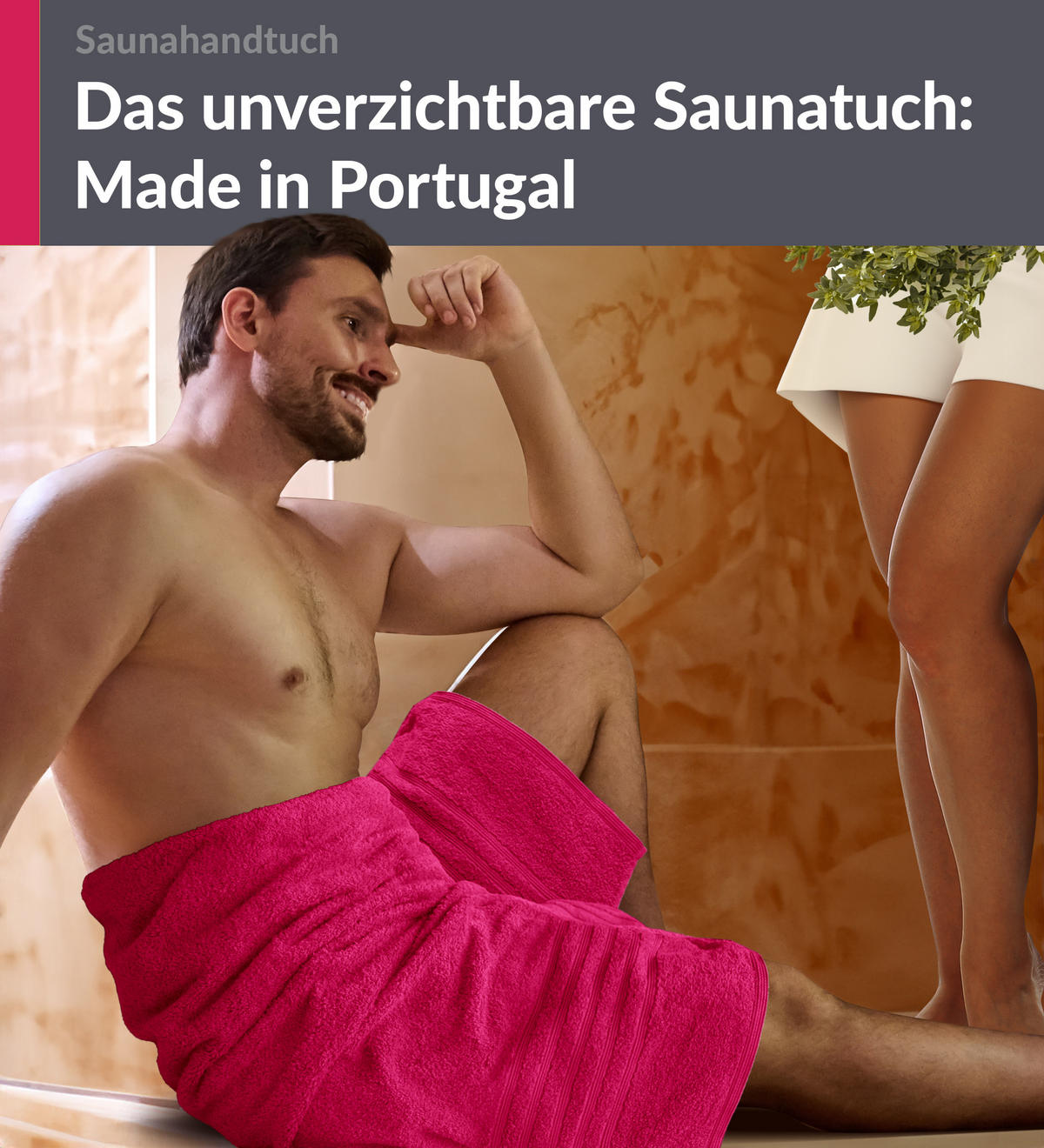 BADETUCH London Rhabarber Rot 100x200 cm - Pink, Textil (100/200cm) - Lashuma