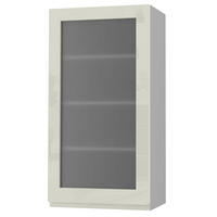 HÄNGESCHRANK Florence W4S/50 Grau / RAL 1013 perlweiß HG 50 / 32,5 / 96cm - Türanschlag rechts - Weiß Hochglanz/Grau, Holz/Holzwerkstoff (50/96/32.5cm) - Feldmann-Wohnen