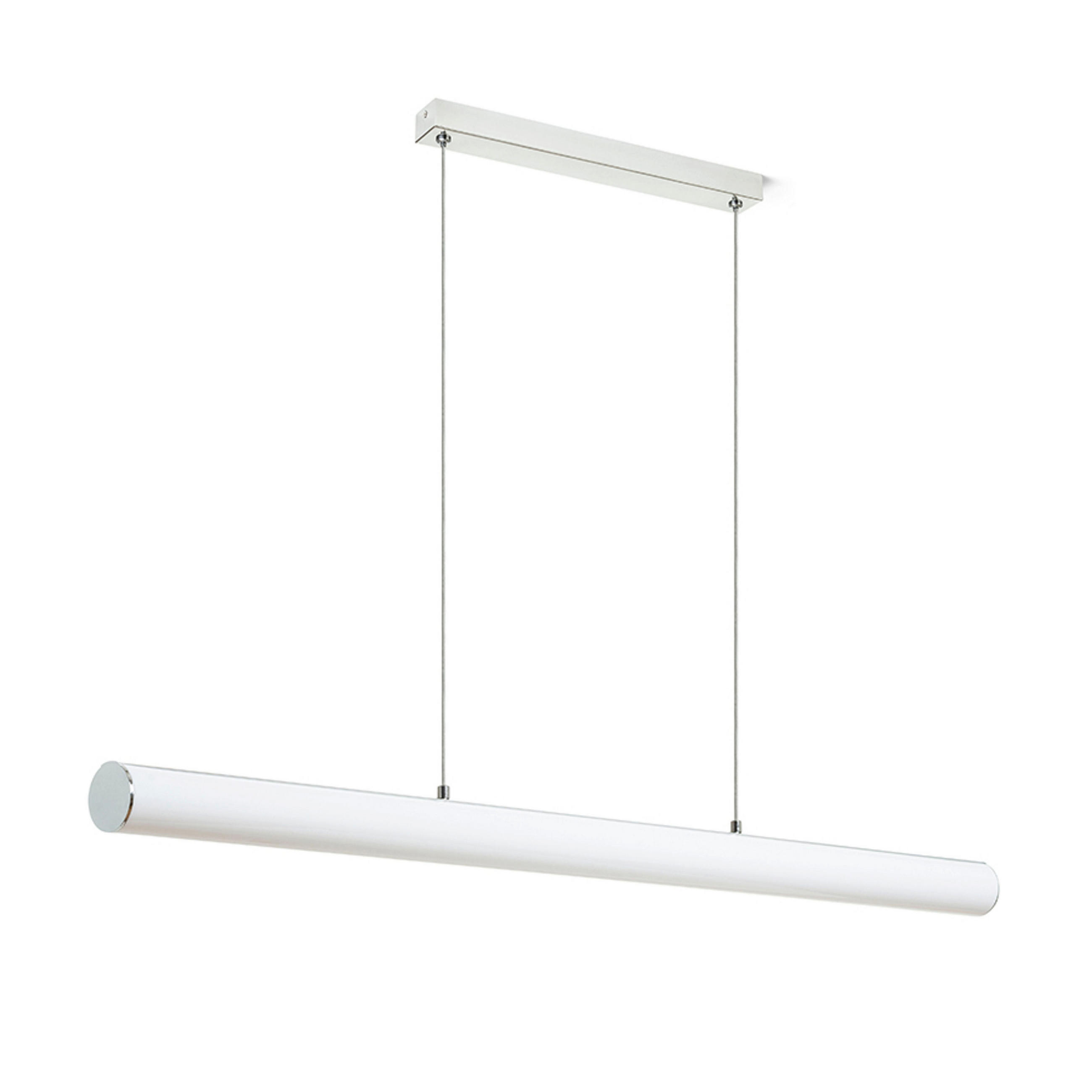 PENDELLEUCHTE RIVIER LED I Chrom 24 W - Chromfarben, Metall (30/30/120cm) - Rendl