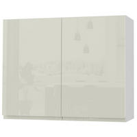 HÄNGESCHRANK Florence W3/90 X / X 90 / 32,5 / 72cm - Weiß Hochglanz/Weiß, Holz/Holzwerkstoff (90/72/32.5cm) - Feldmann-Wohnen