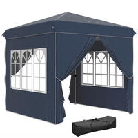 PAVILLON 2,5x2,5 cm - Blau, Metall (248/270/248cm) - Outsunny