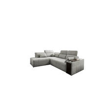 ECKSOFA Mindy VII mit Schlaffunktion und verstellbarer Rückenlehne, Stoff Verita Hellgrau Links - Hellgrau, Holz/Textil (230/288cm) - Kaiser Möbel