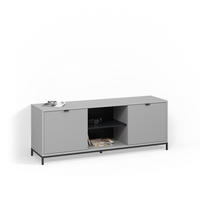 LOWBOARD Aterno Grau 150 x 60 cm mit 2 Türen - Grau, Holzwerkstoff (150/60/40.1cm) - Livinity®