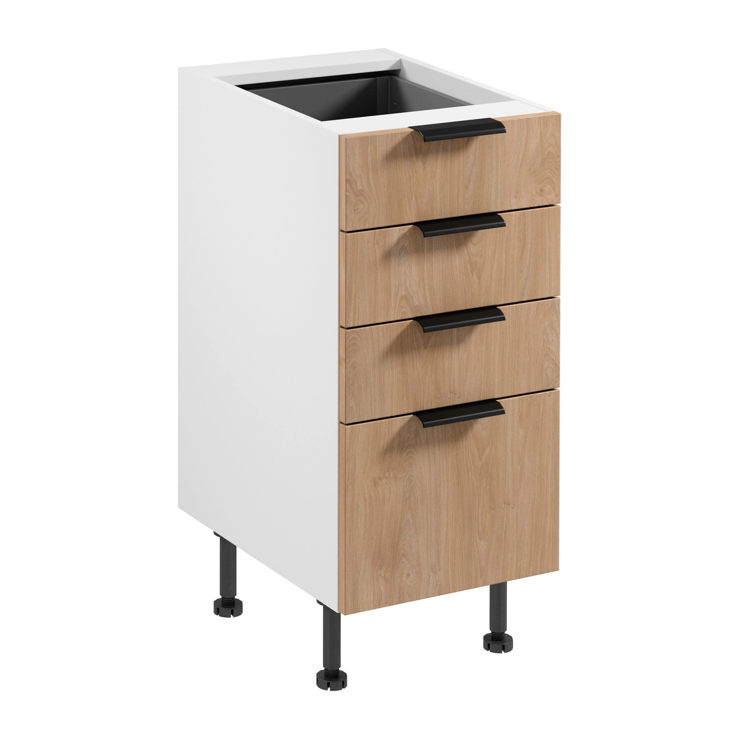 Royal24_Markt Unterschrank Sonoma Eiche, Weiß 40x87x40 cm