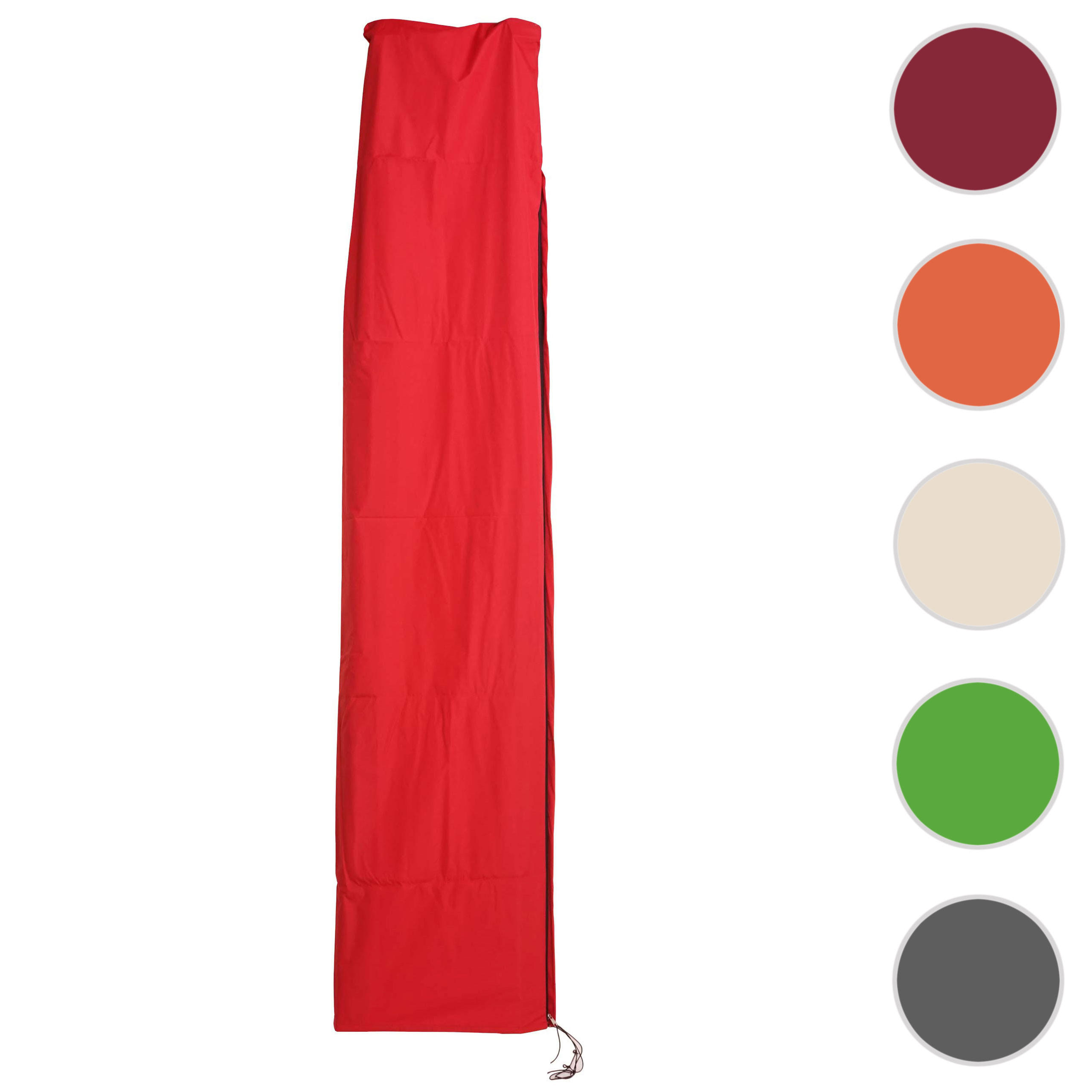 SCHUTZHÜLLE MCW FÜR AMPELSCHIRM BIS 3,5M Rot - Rot, Textil (60/265/60cm) - MCW