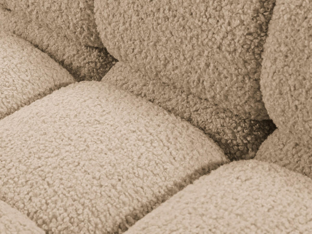 SOFA modular rechts Bellis aus Boucle sandfarben 4 Sitzplätze - Sandfarben, Textil (282/70/94cm) - Micadoni