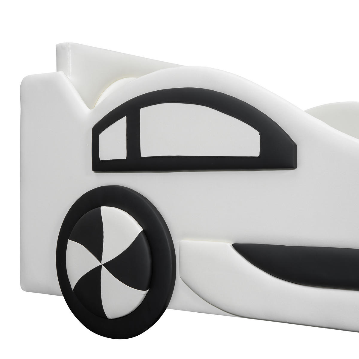 FLACHBETT 90x200cm Weiß Autobett Kinderbett Unterbettstauraum - Weiß, Holz - FLIEKS