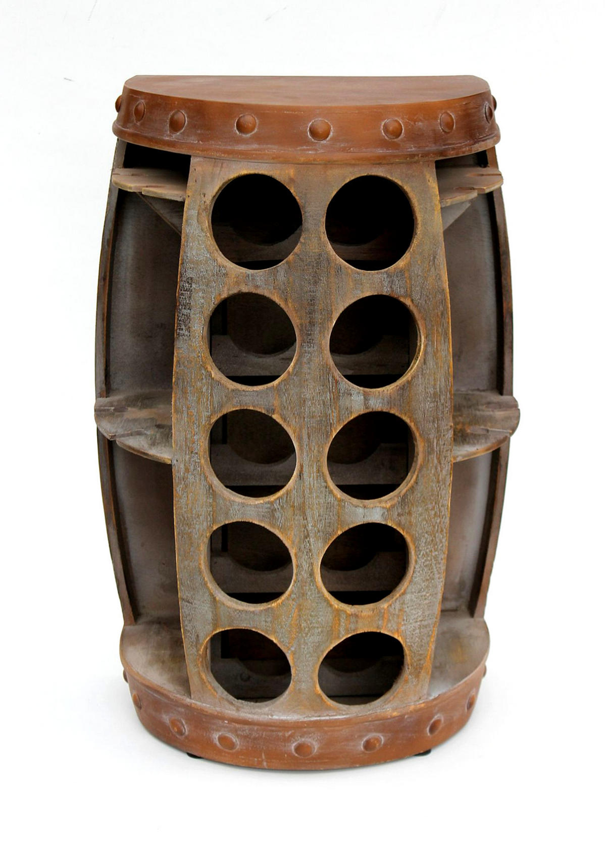 WEINREGAL aus Holz 65 cm Braun 1547 - Braun, Holz (42/65/42cm) - DanDiBo