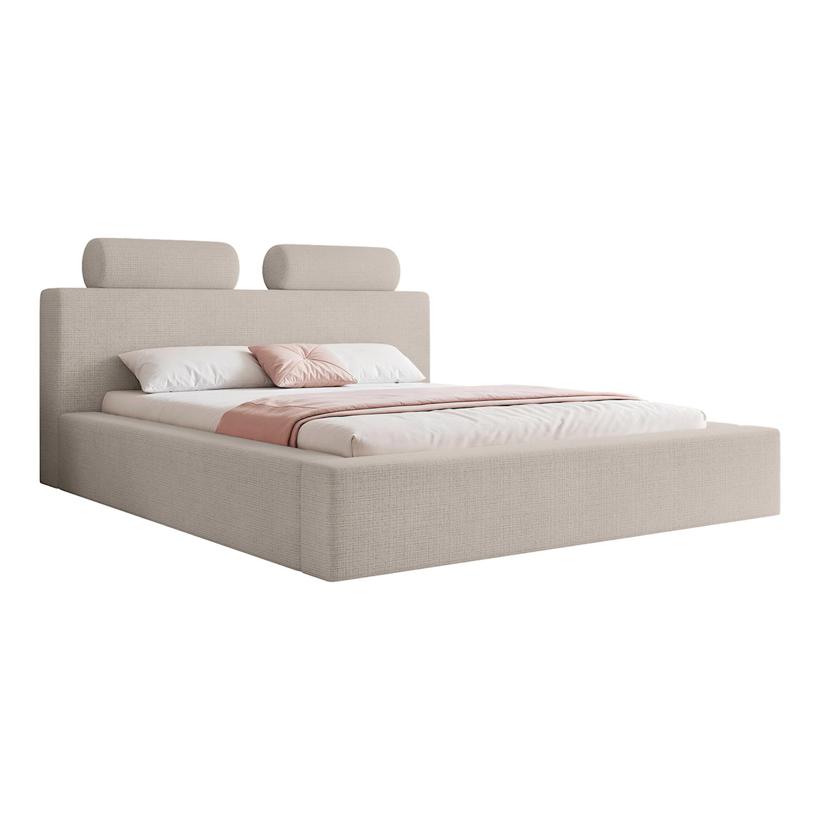 Fedve Polsterbett Beige 200x200 cm