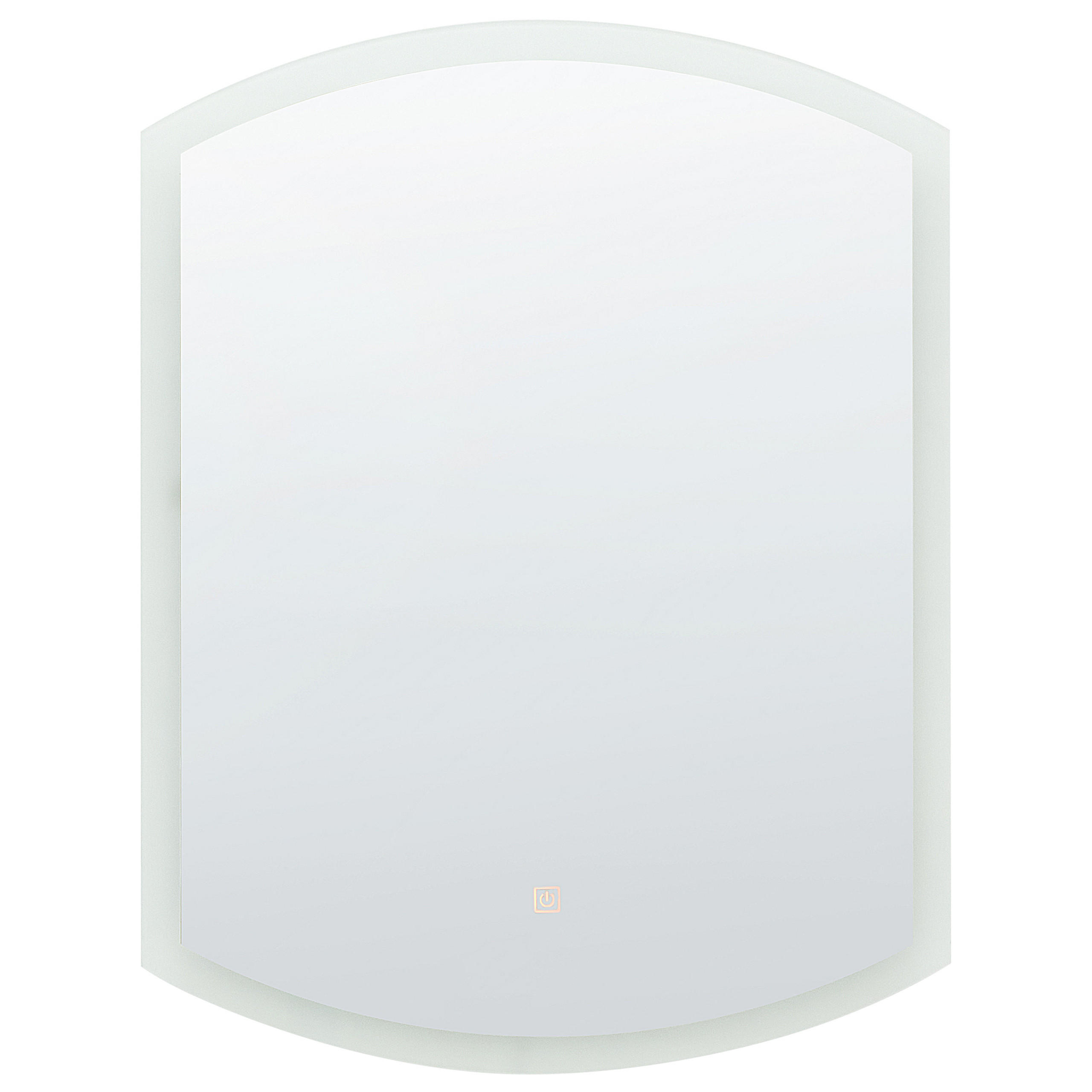 LED-WANDSPIEGEL 78 cm Silber Beziers - Silberfarben, Glas (78/3/58cm) - Beliani