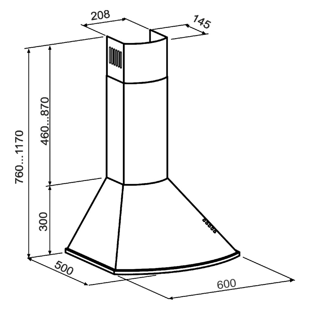 DUNSTABZUGSHAUBE GCH C 046 RD 6 N 60 cm Rot - Rot, Metall (60/117/50cm) - Gurari