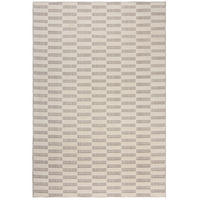 TEPPICH Waschbar RIDGE, mit Schachbrettmuster, Beige, 155 x 230 cm - Beige, Textil (155/230cm) - KADIMA DESIGN
